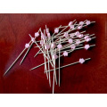 Pink Color Flower Shape Bamboo Cocktail Sticks